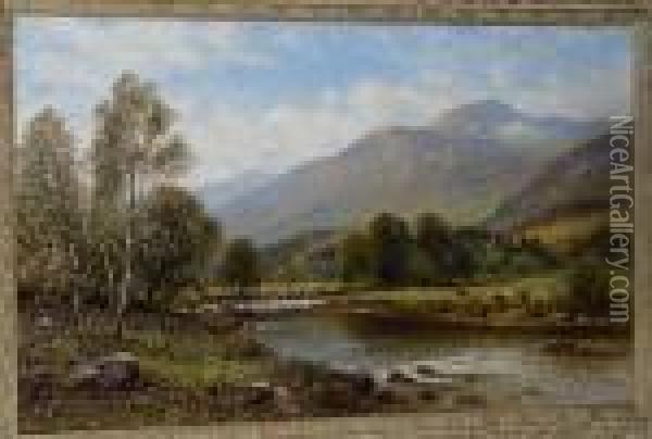 Near Capel Curig Oil Painting - Alfred Augustus Glendening