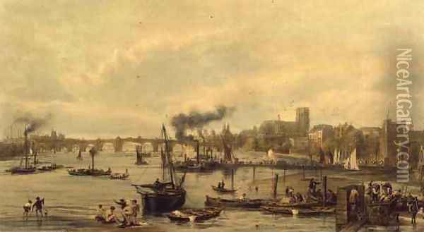 Westminster and Hungerford, 1841 Oil Painting - William Parrott