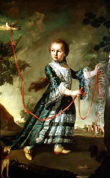 Portrait of a Girl Oil Painting - Giovanni Antonio Guardi