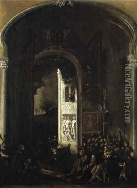 L'entrata Di Cristo In Gerusalemme Oil Painting - Francois de Nome