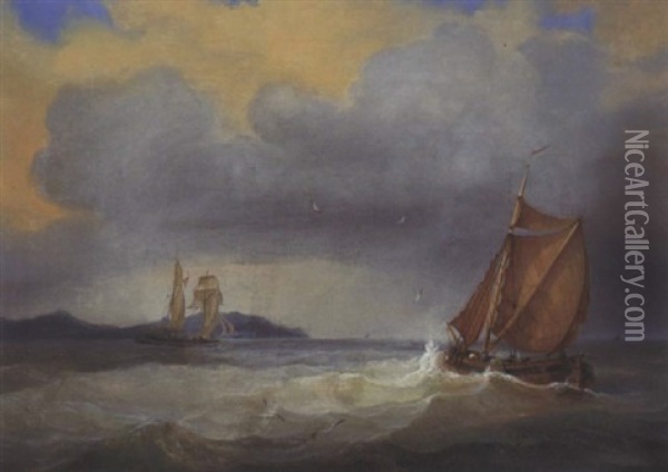 Marine Oil Painting - Johann Baptist Weiss