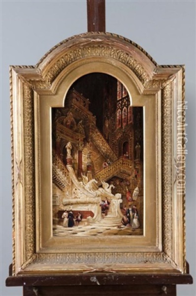 Interieur De La Cathedrale De Burgos Oil Painting - David Roberts