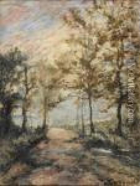 Chemin Sous Les Arbres Oil Painting - Louis Hilaire Carrand