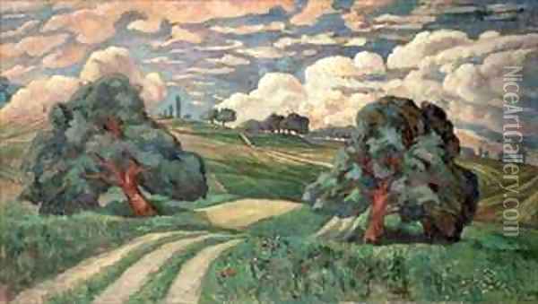 Fauve Landscape Oil Painting - Carl-Edvard Diriks