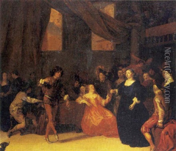 Le Pas De Danse Oil Painting - Gerard Pietersz van Zyl