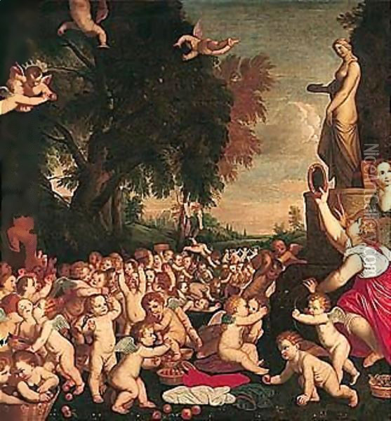 The Worship Of Venus Oil Painting - (Alessandro) Padovanino (Varotari)