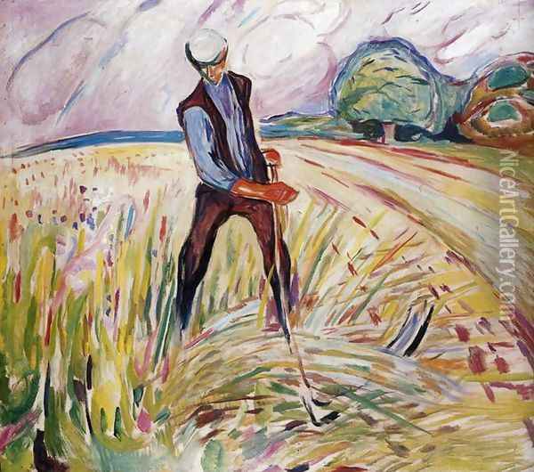 The Haymaker Oil Painting - Edvard Munch