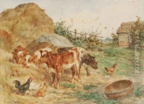 By The Haystack Oil Painting - Claude Cardon