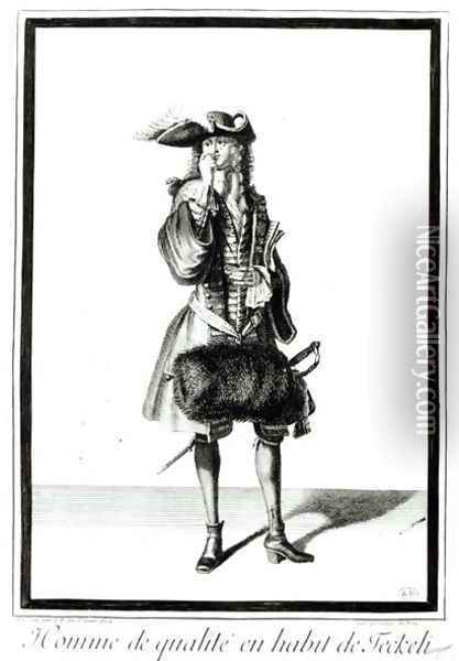 A Nobleman in Teckeli Dress, 1694 Oil Painting - Jean Dieu de Saint-Jean