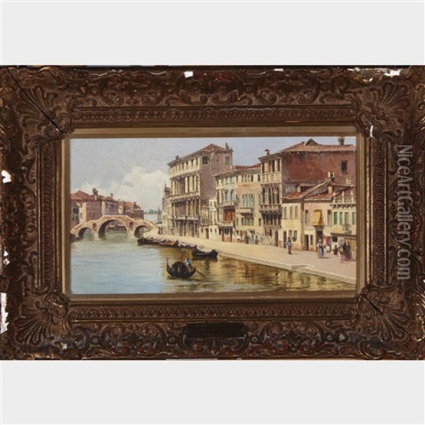 Grand Canal Venice Oil Painting - Antonietta Brandeis