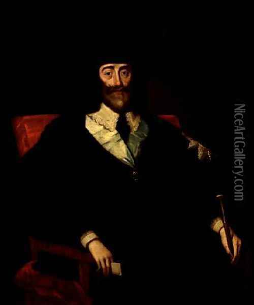 Portrait of King Charles I at his Trial (2) Oil Painting - Edward Bower
