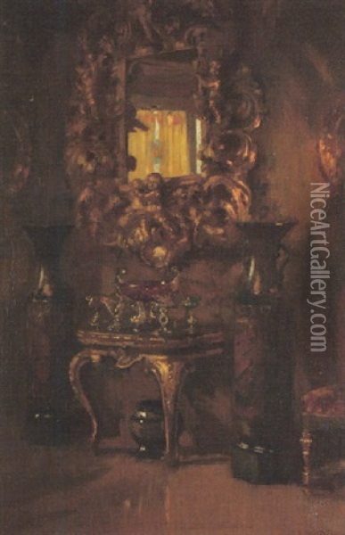 Venetian Interior Oil Painting - Patrick William Adam