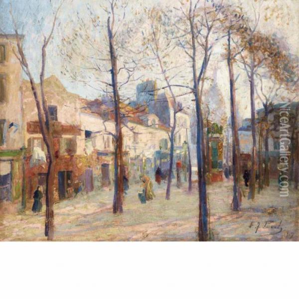 Place De Tertre Oil Painting - Elie Anatole Pavil