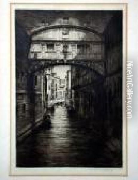 Bridge Of Sighs Oil Painting - Mortimer Luddington Mempes