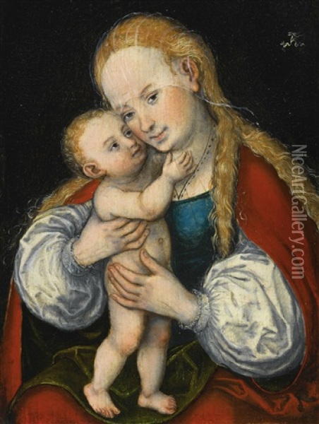 Madonna And Child Oil Painting - Lucas Cranach the Elder