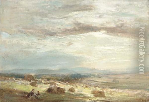 The Hayfield Oil Painting - James Lawton Wingate