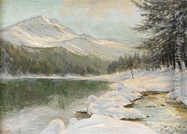 Winter Bei St. Moritz Oil Painting - Walter Moras