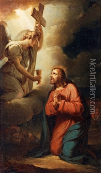Kristus I Getsemane Oil Painting - Johan Gustav Sandberg
