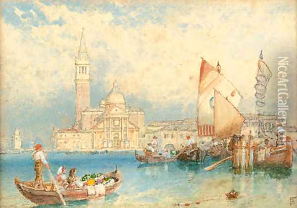 San Giorgio, Venice Oil Painting - Myles Birket Foster