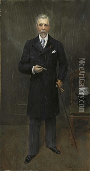 Portrait Of Sir Campbell Clarke Oil Painting - Jean Beraud