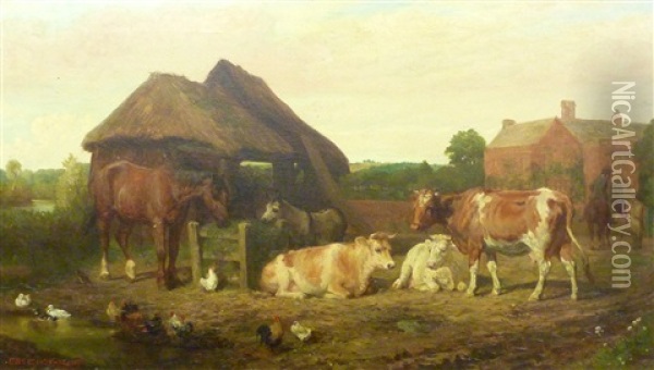 Pastoral Scene Oil Painting - Edward Brice Stanley Montefiore