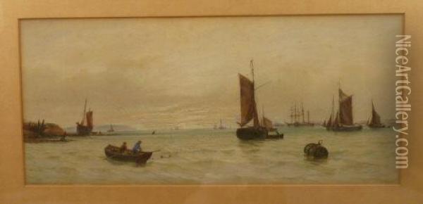 Early Morning On The Medway Oil Painting - John Francis Branegan