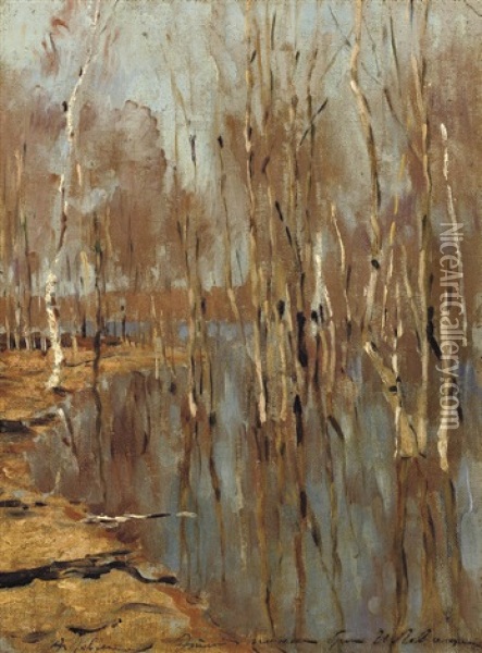 High Water Oil Painting - Isaak Levitan