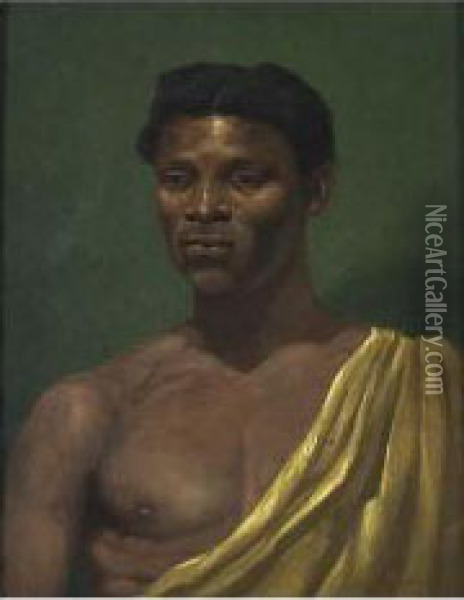 Portrait Of A Negro Man Oil Painting - Han Van Meegeren