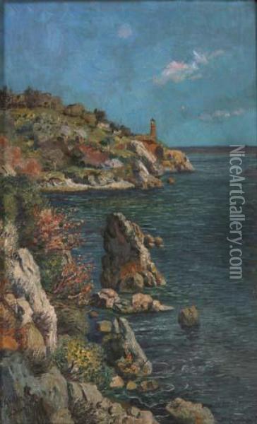 Montenegrinische Kustenlandschaft Oil Painting - Eugen Ankelen