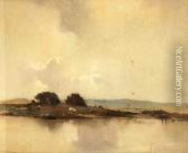 Lake Scene Oil Painting - Reginald Ward Sturgess