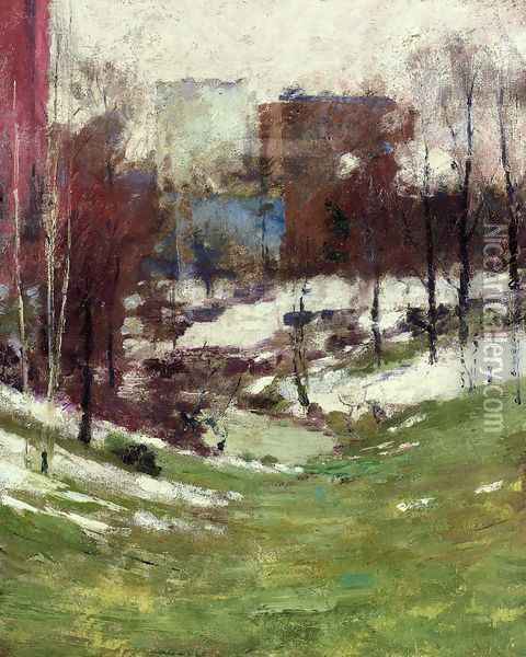 Winter in New York City Oil Painting - Theodore Robinson