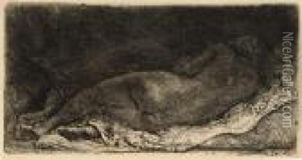 A Negress Lying Down Oil Painting - Rembrandt Van Rijn