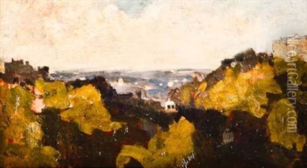 Edinburgh From The Pentlands Oil Painting - James Paterson