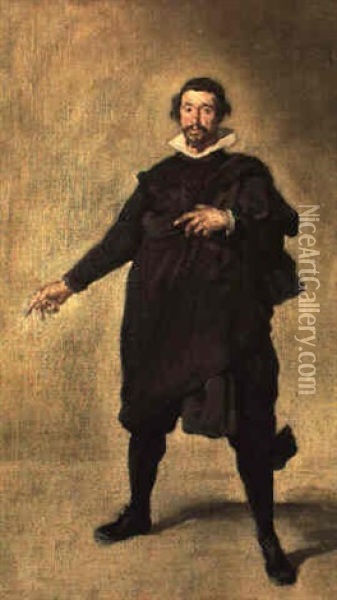 Portrait De Pabillos De Valladolid, Buffon De Philippe Iv Oil Painting - Edouard Manet