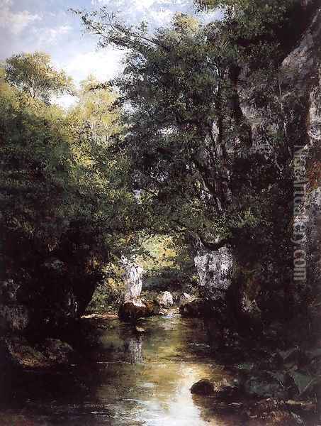 The Stream at Breme Oil Painting - Gustave Courbet