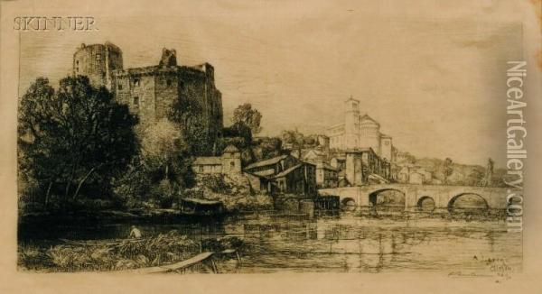 Clisson Oil Painting - Alfred Edouard A. Lepere