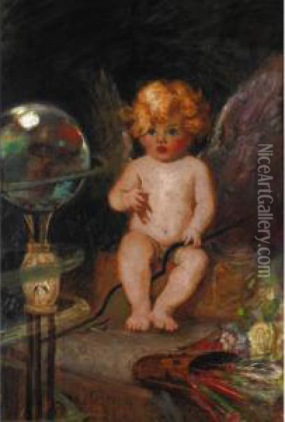 Cupid Oil Painting - James Elder Christie