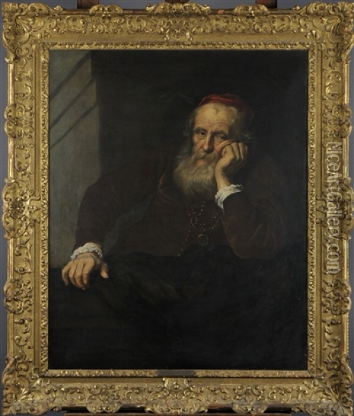 Portrait De Vieillard Oil Painting - Govaert Flinck