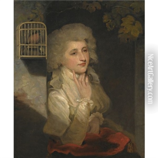Portrait Of Elizabeth Gibbs, Mrs. Young Oil Painting - Sir John Hoppner