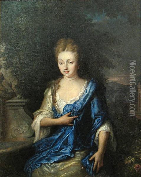 A Portrait Of A Lady Oil Painting - Daniel Haringh