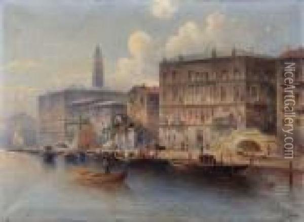 Venezia, Riva Degli Schiavoni Oil Painting - Karl Kaufmann
