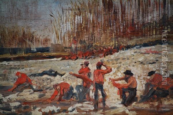The Garibaldini In The Pisa Marches Oil Painting - George Hemming Mason