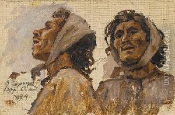 Character Study For The Conquest Of Siberia By Yermak Oil Painting - Vasilij Ivanovic Surikov