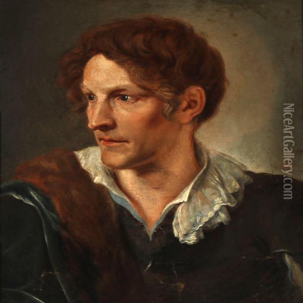 Portrait Of The Danish Sculptor Bertel Thorvaldsen Oil Painting - Vincenzo Camuccini