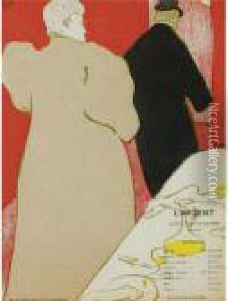 Programme Pour L'argent (theatre Programme) (w. 97) Oil Painting - Henri De Toulouse-Lautrec