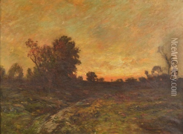 Luminous Sunset Oil Painting - Edward B. Gay