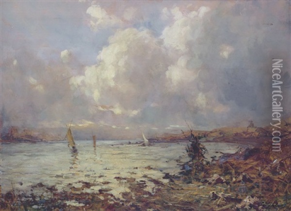 Laguna Di Venezia Oil Painting - Giuseppe Buscaglione