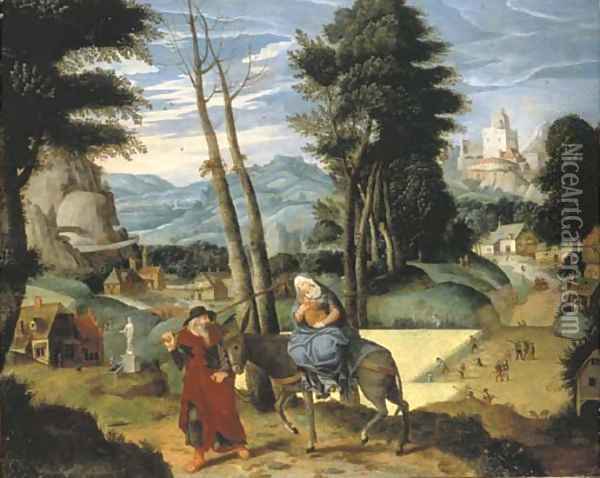 The Rest on the Flight into Egypt Oil Painting - Flemish School