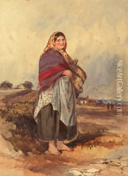 Manner Of Fishergirl Oil Painting - L. Hunt