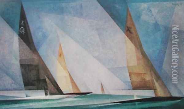 Sailing Boats Oil Painting - Lyonel Feininger